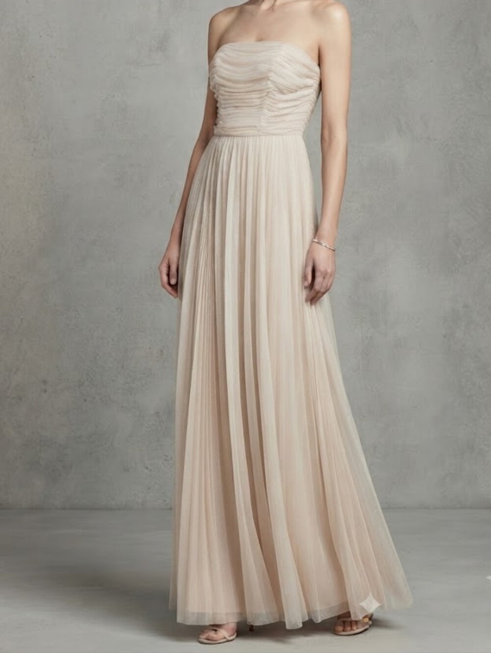 Asos Bridal Cream Strapless Gown 2